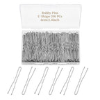 200 Pcs 2.4 Inch U-Shaped Bobby Pins Silver Metal Hair Pins Hair Accessories for Women Stylists Hair Sticks Girl