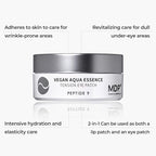 MDP+ Peptide 9 Vegan Aqua Essence Tension Eye Patch | Niacinamide, Eye Mask 3.38 Oz/1.6gx60ea, Hyaluronic Acid, Wrinkle Care, Under Eye Mask, Puffy Eyes, Hydrating Treatment