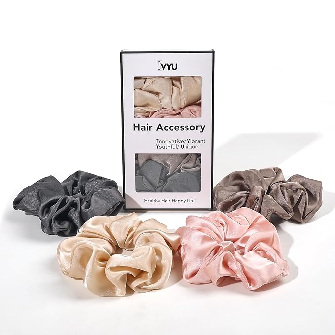 Hair Scrunchies for Women - Hair Ties No Damage Both for Thick Hair or Thin Hair Curl Hair No Crease Scrunchies Ponytail Holder No Hurt Your Hair
