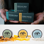 Firm Clay Wax - Stong Hold Natural Finish - Water Based - Kaolin & Bentonite Clay, Macadamia Nut Oil, Beeswax, & Squalane Blend - For All Hair Types - Premium Hair Styling Product (2.5oz)