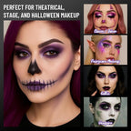 Purple Eyeshadow Palette with Mirror Lilac Violet Plum Tones Matte Shimmer Glitter 6 Colors Mini Eye Shadow Pallet Travel Size Highly Pigmented for Fairy Witch Goth Halloween Costume Makeup