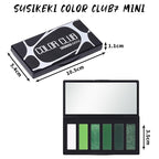 Green Eyeshadow Palette with Mirror Lime Forest Emerald Tones Matte Shimmer 6 Colors Mini Eye Shadow Pallet Travel Size Highly Pigmented for Goth Fairy Joker Wicked Halloween Parties Makeup