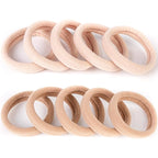 BAOLI 100PCS Brown Hair Ties for Women, Soft Blonde Hair Ponytail Holders, Thick Pony Tails Hair Ties No Damage, Seamless Hair Bands Elastic Holders for Heavy Hair, 2 Inch in Diameter