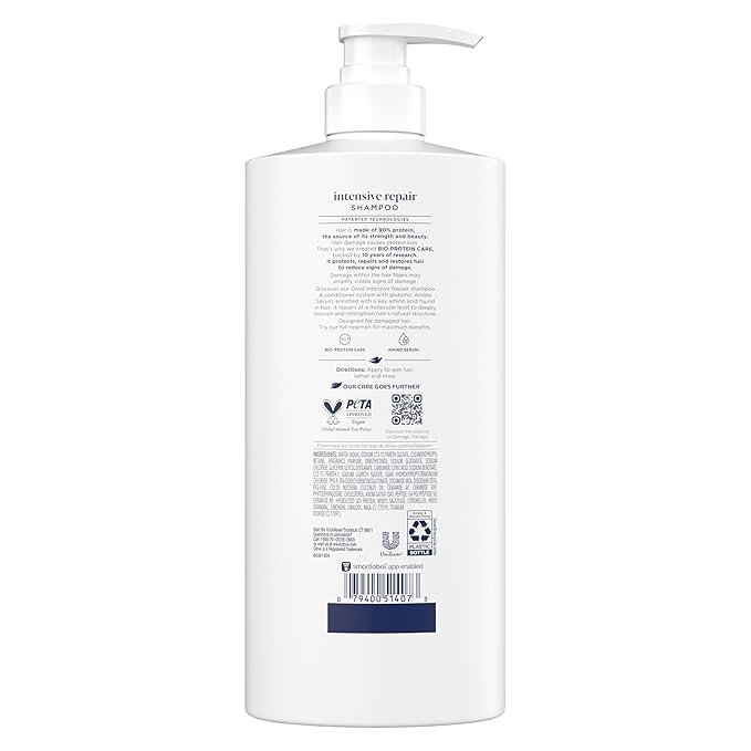 Dove Shampoo Intensive Repair for Damaged Hair with Bio-Protein Care Technology and Amino Serum 28 Fl Oz