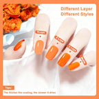 16.5ml Orange Nail Polish Large Volume Quick Drying Nail Polish, Fast Drying and Long Lasting Color Nail Art DIY Home Manicure Gift for Women