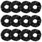 Senllori Scrunchies for Women, 12 Pcs Velvet Scrunchies for Hair, Classic Elastic Thick Scrunchy Hair Bands Ties, Soft Ropes Ponytail Holder Hair Accessories