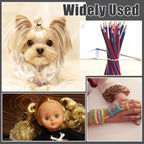 2200 Pcs Elastic Hair Ties, 6 Natural Colors Mini Rubber Bands with Hair Tail Tools and Comb, Hair Accessories for Women, Girls, Toddlers, Babies