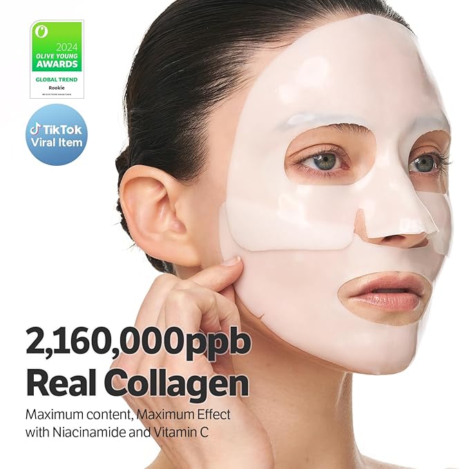SUNGBOON EDITOR Deep Collagen Niacin-Vita C Overnight Mask | Brightening & Wrinkle Care Mask | 2,160,000PPB Collagen + Niacinamide + Vita C | Stocking Stuffers for Women | Korean Skincare, 4ea