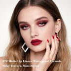 2-in-1 Gradient Red Lip Liner & Lipstick, Waterproof Long Lasting Matte Dark Red Lip Liner Pencil, Makeup Smudge proof lip liner with Cone Tip (07#-Vivid Auburn)