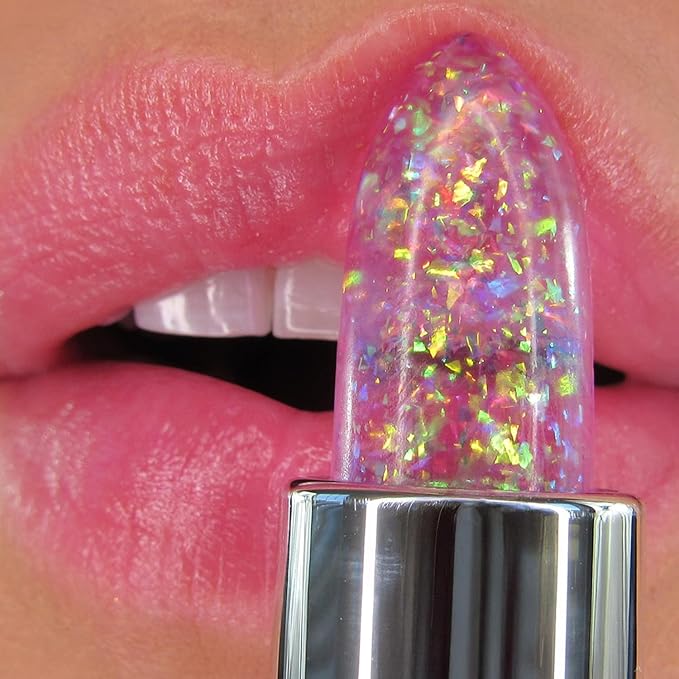 Winky Lux Rainbow Glitter Confetti Balm - Hydrating ph Lip Balm, Natural Pink Tint with pH Color Changing, Moisturize & Soften Lips While Leaving Sheer Pink Tint, with Vanilla Scent