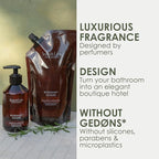 Jean & Len Shampoo Moisturizing Rosemary & Ginger, refill bag, for dry & brittle hair, cleanses & nourishes noticeably, spicy-fresh scent, without silicones and parabens, refill pack 20.29 Fl. Oz.