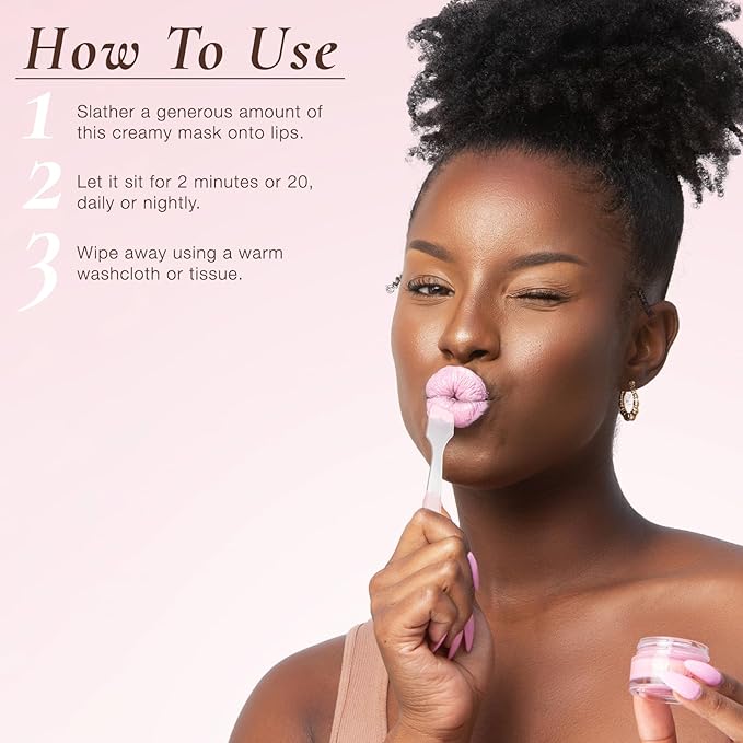 Sara Happ Sweet Clay Mask + Vanilla Bean Sugar Lip Scrub Duo - Exfoliating Lip Treatments, Moisturizers for Dry and Flaky Lips, Vegan (0.47 Oz and 0.5 Oz jars)