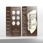 Eyebrow Stamp Stencil Kit - Long-Lasting Eyebrow Powder with Brush, Waterproof & Smudge-Proof Brow Shaping Kit with 24 Reusable Thin & Thick Eyebrow Stencils for Voluminous Brow (Dark Brown)