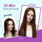 Travel Dual Voltage Hair Dryer Brush Blow Dryer Brush in One,2 Inch Hot Air Brush,Travel Hair Styler/Volumizer/Straightener/Curler,European Blow Dryer Brush with Universal Adapter