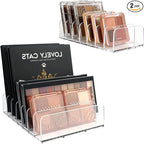 2 Pack Makeup Organizer, Compact Makeup Palette Organize, for Bathroom Countertops, Vanities, Cabinets, Sleek Modern Cosmetics Storage Solution for - Eyeshadow Palettes, Contour Kits, Blush