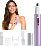 2025 Rechargeable Nose & Ear Hair Trimmer, Dual-Edge Blade Electric Clipper for Women Men, Facial & Eyebrow Hair Removal Tool, Powerful Motor, Painless, Easy to Clean