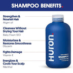 Huron Shower Kit - Shampoo, Conditioner, & Body Wash For Men - Sandalwood + Black Pepper Scent - Hydrating & Nourishing Men's Shampoo & Conditioner