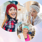 12 Pcs Stretchy Sport Headbands for Women,Absorbed Sport Headband Soft Twist Knotted Headbands for Yoga, Workout Daily Life