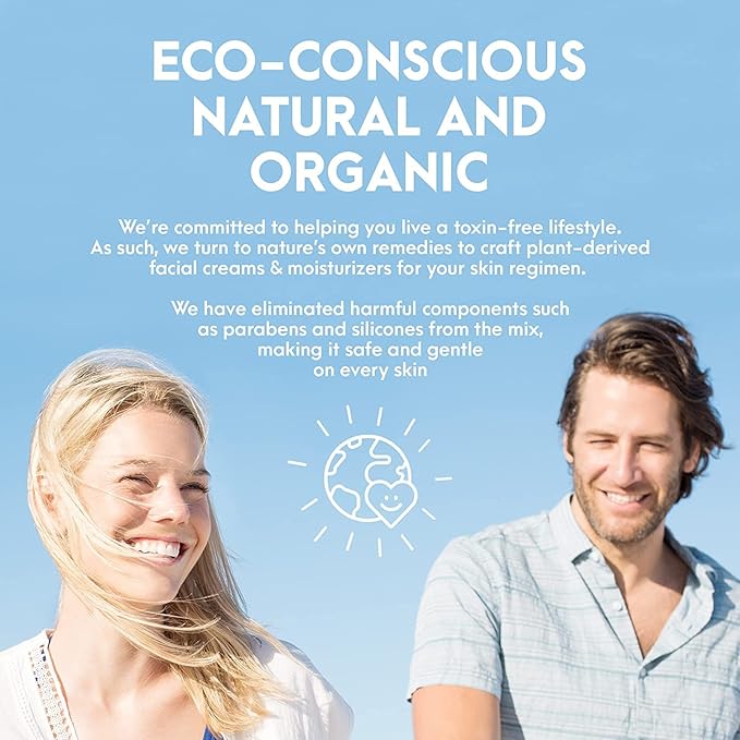 SPF8 Broad Spectrum Natural Sun screen, Soothing and Hydrating Mineral Sunscreen, Vegan, Paraben-Free Sunblock, Water-Resistant Sunscreen for Face and Body, 6oz - Natural Tone Organic Skincare