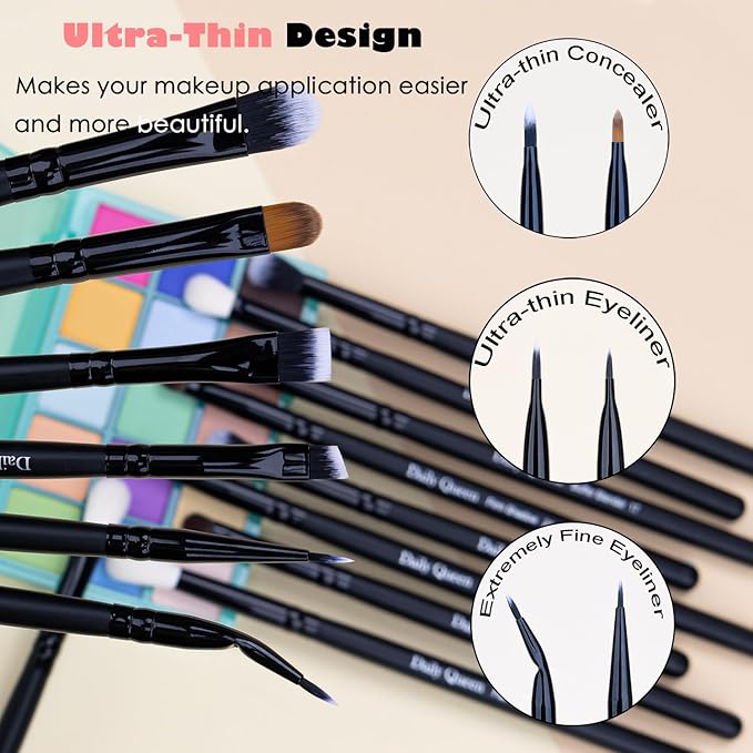 29pcs Black Professional Makeup Brush Set Kabuki Powder Concealers Eye shadows Blush Eyeliner Eyebrow Contour Eye blending Brushes (29pcs brush)