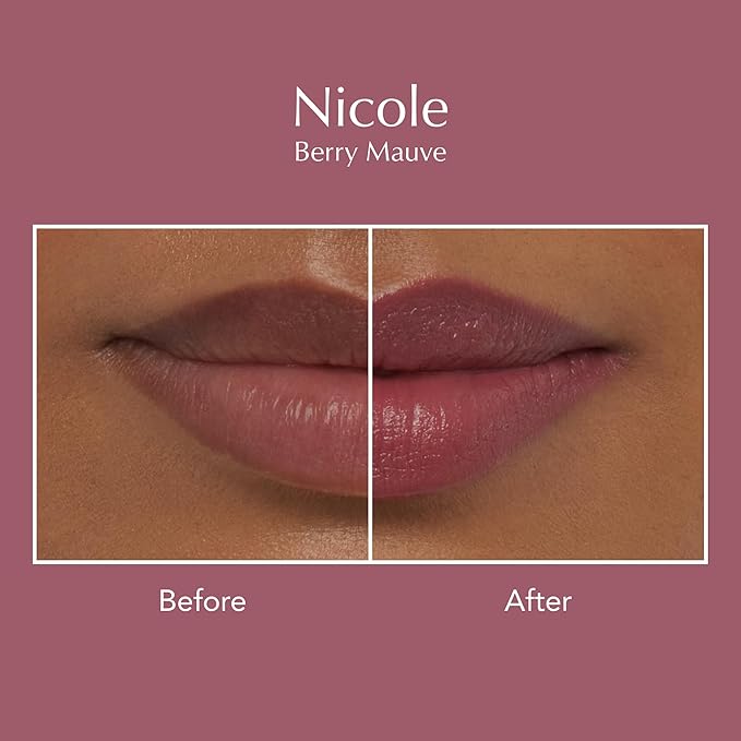 Thrive Causemetics Impact-FULL Smoothing Lipstick, Moisturizing Lip Makeup Essential with Vitamin E, Lightweight Creamy Lipstick for Women, Long Lasting, Vegan, Shade Nicole (Berry Mate)