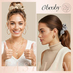 Large Satin Scrunchies, 8 Pack Sleepy Hair Tie Oversized 6inch Satin Scrunchies for Thick Hair Women Girl