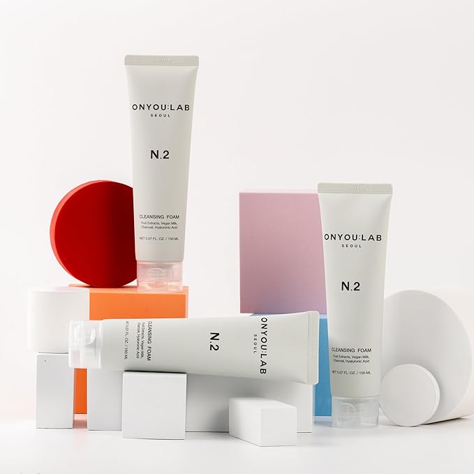 ONYOU LAB N.2 Cleansing Foam | Deep & Hydrating Formula | Fruit Extracts | Vegan Milk | Charcoal Capsule | Creamy Microbubbles | All Skin Types | Korean Skincare (NET 5.07 FL. OZ. / 150 ML)