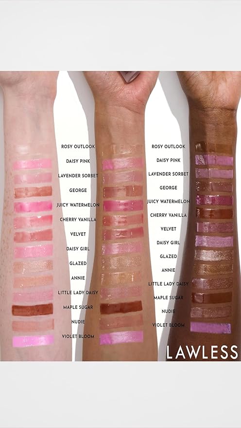 Lawless Forget the Filler Lip Plumping Line Smoothing Gloss - Daisy Pink - Premium Volumizing Lip Gloss with Natural Ingredients Designed to Plump, Firm, and Hydrate Lips 0.11 oz