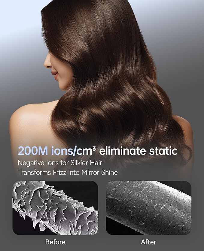 Hair Dryer with Diffuser, CONFU Blow Dryer for Curly Hair for Women Men, 21000PRM Travel Hair Dryer, Portable Lightweight Fast Drying Negative Ion Hairdryer for Home & Travel