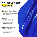 Semi Permanent Hair Color - 6 oz Color Depositing Conditioner with Shea Butter & Almond Oil- Color Conditioner Depositing Hair Mask - Vegan, Paraben, Ammonia & Sulfate Free -Blue