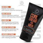 Controlled Chaos Curl Cream for Men - Hair Styling Cream For Wavy and Curly Hair With Shea Butter, Jojoba Oil, Coconut Oil, add Smoothness, Anti-frizz, Sulfate-Free Curl Cream (5oz)