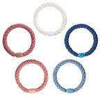 Hair Ties for Girls Women, Funtopia 30 Pcs Elastics Hair Bands Ponytail Holders for Thick Hair, No Damage No Crease Hair Elastics 3.Multicolor