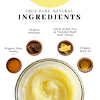 Vanman's Tallow and Honey Balm With No Added Scent (2 Pack) - Beef Tallow Face Moisturizer with Grass-Fed/Finished Beef Tallow for Skin, Organic Raw Honey and Beeswax, Cold Pressed Olive Oil - 2 oz