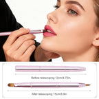 3 Pack Lip Brush for Lipstick Retractable Lip Brushes Double-Ended Lips Makeup Brushes with Lid for Lipstick Lips Gloss