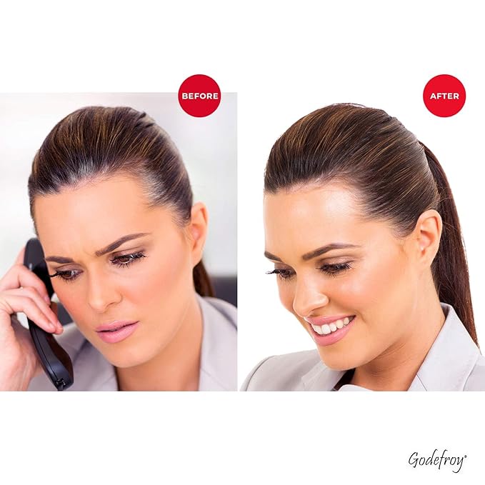 Godefroy Hair Color Tint Kit for 100% Gray Coverage, Medium Brown, 20 Applications, Long-Lasting Root Touch-Up for Men & Women, Pre-Measured Capsules, No Waste, DIY Salon-Quality Results at Home