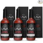 (3 Pack) LAVA Premium Bloody Mary Mix; Italian San Marzano Tomatoes, No Artificial Sweeteners, Vegan, Ready to Use, No Added Sugar, 1-Liter (33.8oz) Glass