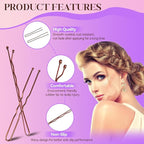 300 Pcs Bobby Pins Hair Pins Kit with Storage Box, 100 Brown Non - Slip Bobby Pins, 100 Invisible Hair Pins for Women and 100 Clear Hair Elastics, Lock in the Style for All Hair Types & Ages