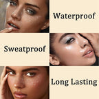 24PCS Sliver Glitter Freckles Tattoo, Sliver Freckles Temporary Face Tattoo, Sliver Star Freckle, Body Face Glitter for Women Girls, Waterproof Long-Lasting Party, Festival, Concert Makeup Accessories