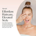 Kitsch Satin Scrunchies for Women - Softer Than Silk Scrunchies | Hair Ties No Damage for Frizz-Free Sleep | Stocking Stuffers for Teen Girls | Ideal Gifts for Women, Assorted, 5pcs