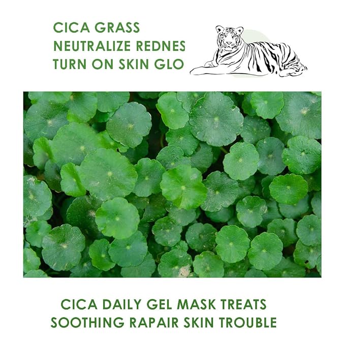 WELLDERMA Premium Cica Treatment Hydrogel Fitting Mask, 25g x 4 Sheets – Soothing & Hydrating Hydrogel Sheet Mask with Centella Leaf Water, Niacinamide & Hyaluronic Acid