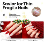 Beetles Red Nail Polish: 6Pcs Glitter Burgundy Red Sparkle Nail Polish Set, Quick Dry & Long Lasting Brilliant Overture White Silver Diy 4th of July Nail Art Design Christmas Gifts for Women