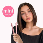 Mini Flat Iron 1 Inch Ceramic Mini Hair Straightener, Small Flat Irons for Short Hair, Curls Bangs, Dual Voltage for Travel,Dual Voltage for Worldwide Use, Pink