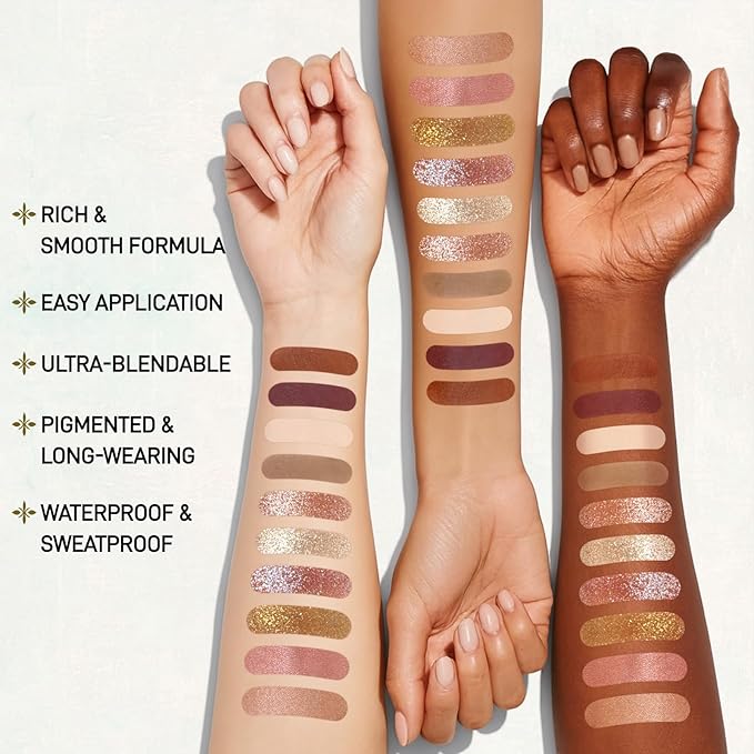 UCANBE Full Size Baked Makeup Palette Set - Includes Blush, Bronzer, 8 Eyeshadows and Brushes, Highly Pigmented All-in-One Face & Eye Compact Powder Beauty Gift Kit for Starter & Pros, Travel Friendly