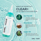 GIRL+HAIR Clear and Refresh Set, Refresh Plus Aloe Vera, Biotin, Apple Cider Vinegar Hair Rinse Removes Scalp Buildup, No Sulfates