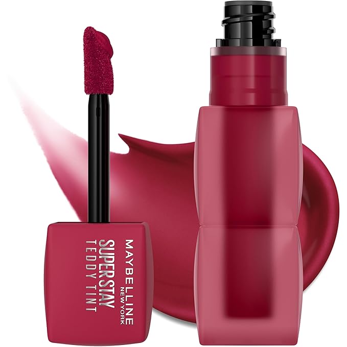 MAYBELLINE Super Stay Teddy Lip Tint, Long Lasting Matte Lipstick For Up To 12HR Wear, Wild At Heart, 1 Count
