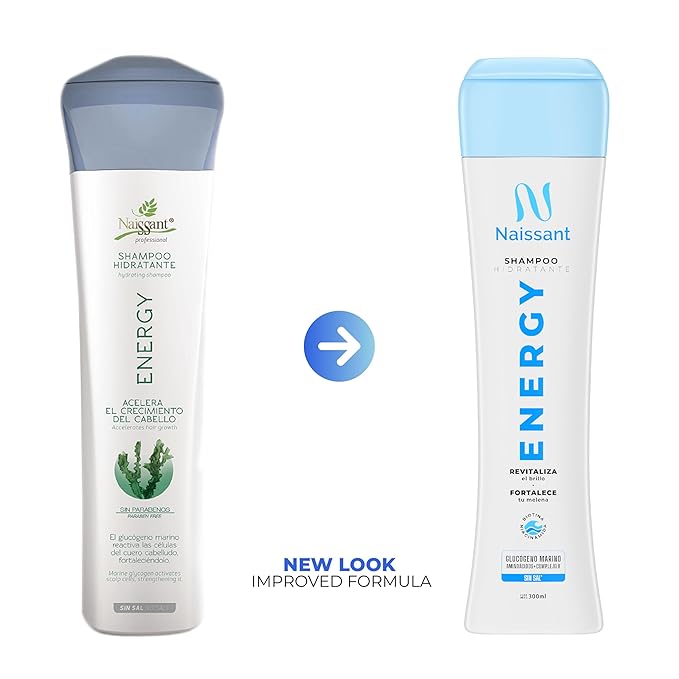 Naissant Energy Treatment Shampoo | Hair Growth Accelerator, Strengthener for Color Treated & Natural Hair | Enriched with Marine Glycogen & Natural Extracts to Prevent Hair Loss (10.1 Fl Oz)