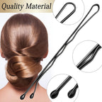 100PCS 2.4Inch Bobby Pins Black,Pain-Free Bobby Pins for All Hair Types,Brown Hair Pins for Women Girls,Hairpins for Buns with Box(Black+Brown)
