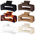 Hair Clip, 3.5 Inch Medium Hair Claw Clips 6 Pack for Women and Girls - Amber Hair Accessories
