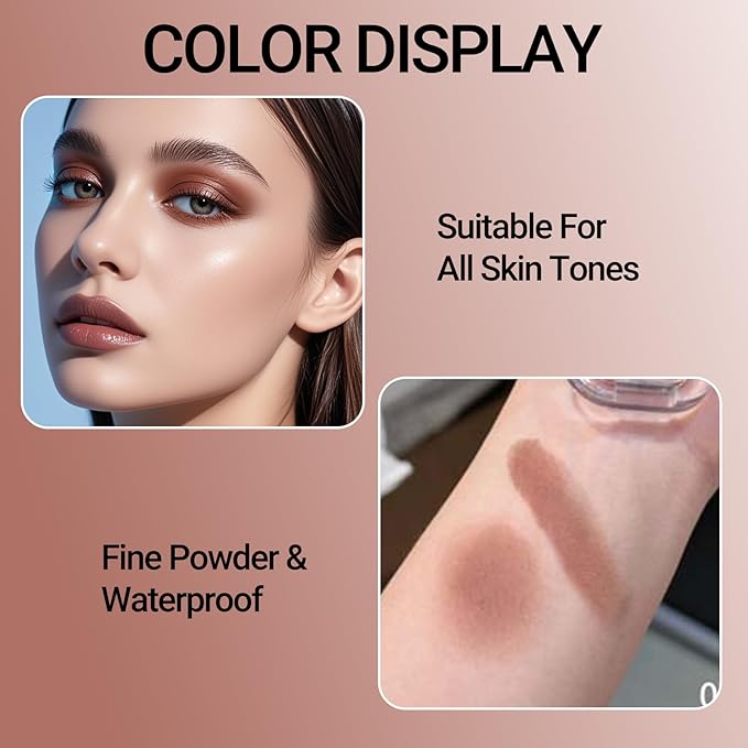 Erinde Dark Brown Single Eyeshadow Palette, Matte Shimmer Cream Eye Shadow for Women, Blendable Long-Lasting Waterproof Eye Makeup Palette, High Pigment Powder Sombra De Ojos, 07 Warm Mocha