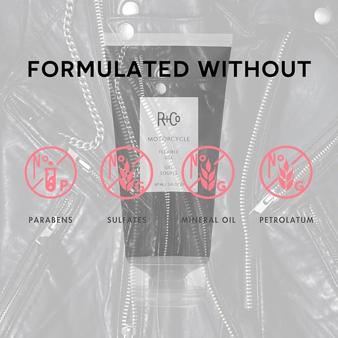 R+Co Motorcycle Flexible Gel | Support of a Gel with Flexibility and Shine of a Wax | Vegan & Cruelty-Free | 5.0 oz | Pack of 2